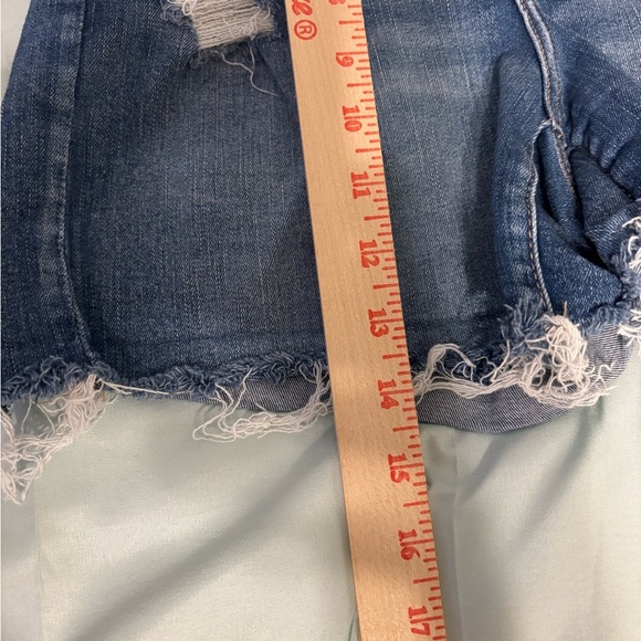 American Eagle Outfitters Distressed Blue Jean Shorts - Picture 6 of 9